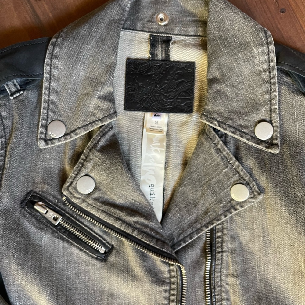 Quiksilver Women’s Denim Moto Jacket View 4